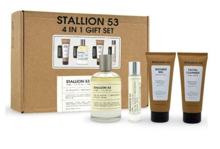Estuche Emper Stallion 53 Hombre 4Pz Perfume 100ml + Perfume Mini 15ml + Limpiador facial 75ml + Gel De Ducha 75ml